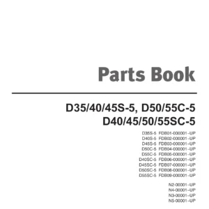 Doosan D35/40/45S-5, D50/55C-5, D40/45/50/55SC-5 Parts Book SB1097E26 - PDF Download