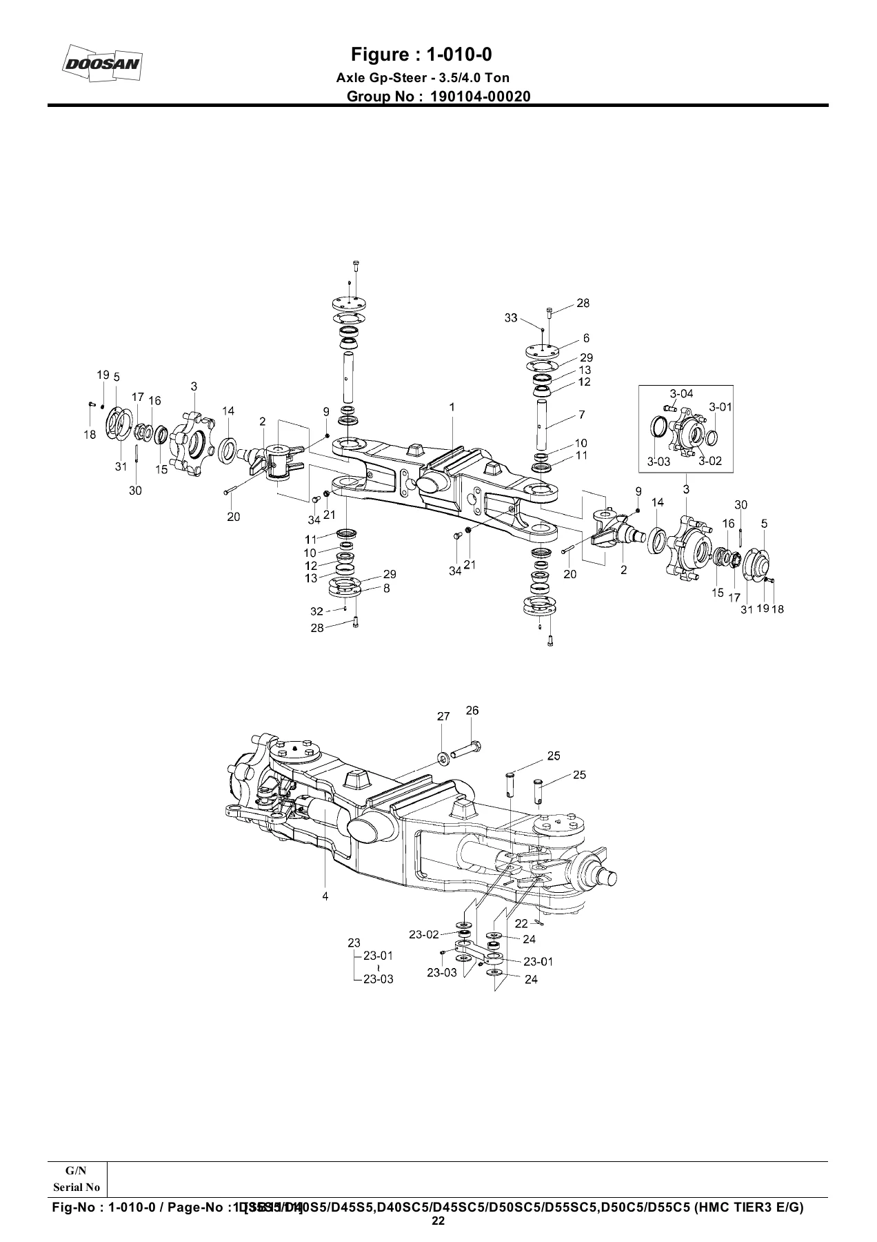 Doosan D35S-5 to D55SC-5 Forklift Parts Catalogue - SB1111E10 PDF Download - Image 2