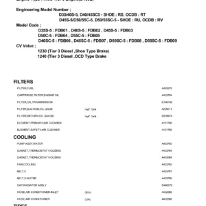 Doosan D35S-5 to D55SC-5 Forklift Parts Catalogue - SB1111E10 PDF Download