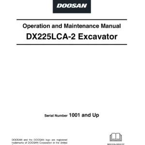 Doosan DX225LCA-2 Excavator Operation and Maintenance Manual - PDF Download