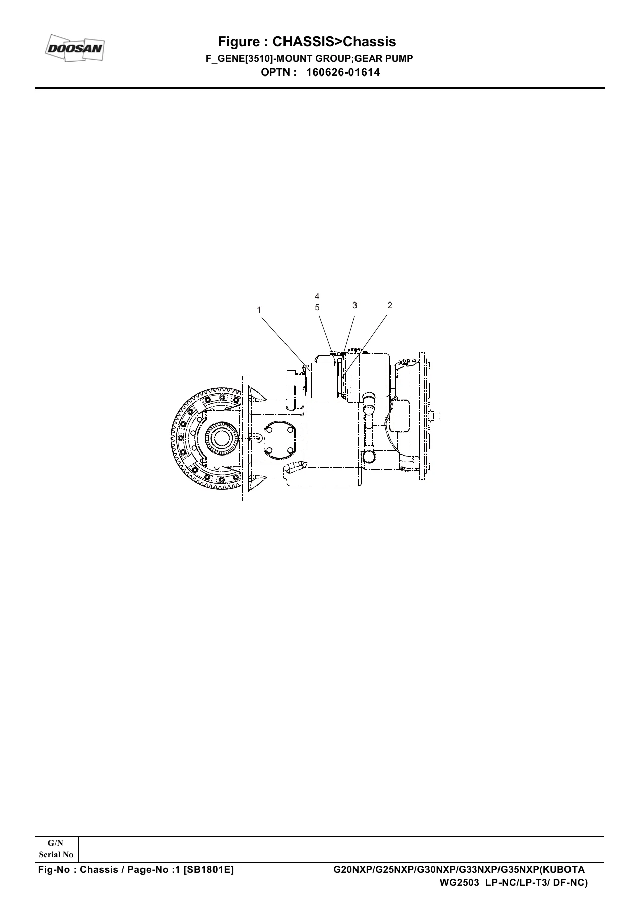 Doosan G20NXP-G35NXP Forklift Parts Manual SB1801E - Kubota WG2503 LP-NC / LP-T3 / DF-NC - Image 3