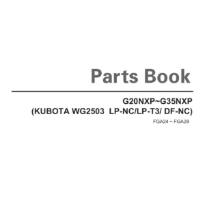 Doosan G20NXP-G35NXP Forklift Parts Manual SB1801E - Kubota WG2503 LP-NC / LP-T3 / DF-NC