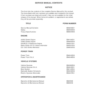 Doosan SB4239E Service Manual - D15S-5 to GC33E-5 Lift Trucks, Diesel/LPG/Gas Engines