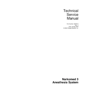 Drager Narkomed 3 Anesthesia System Technical Service Manual - PDF