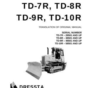 Dresssta TD-7R TD-8R TD-9R TD-10R Crawler Tractor Service Manual