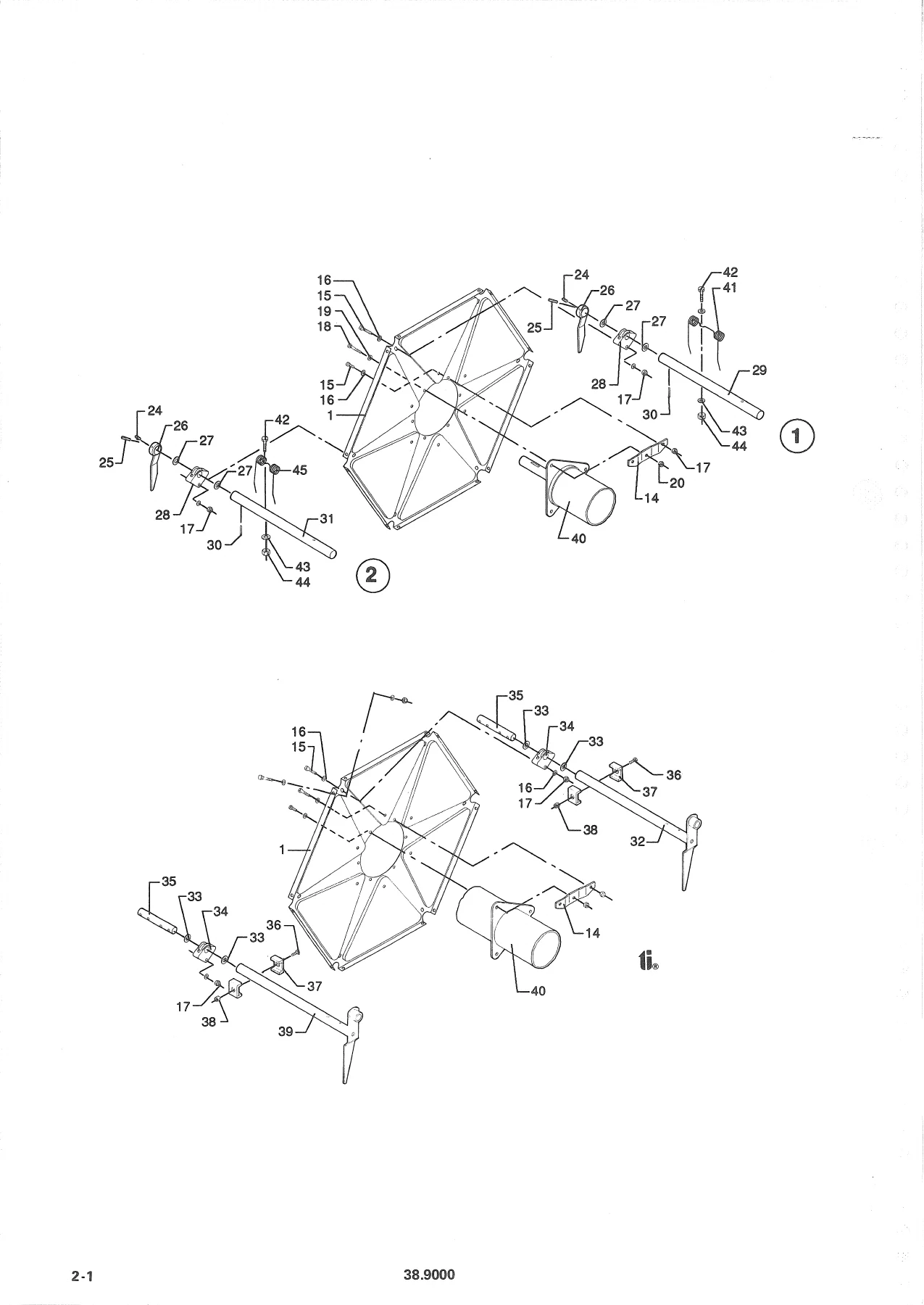 Dronningborg D9000 D9000XS Combine Harvester Fitting Instructions and Spare Parts List - Image 2