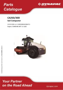Dynapac CA25D CA30D Soil Compactor Spare Parts Manual PDF