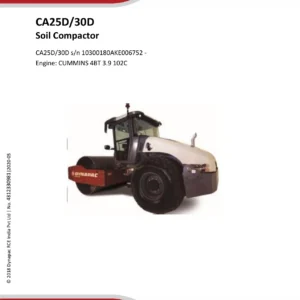 Dynapac CA25D CA30D Soil Compactor Spare Parts Manual PDF