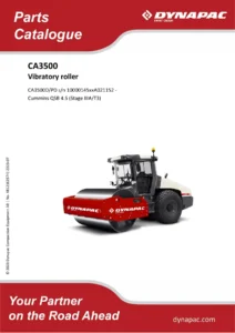 Dynapac CA3500D/PD Vibratory Roller Parts Catalogue 4812162574 - PDF