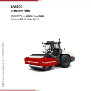 Dynapac CA3500D/PD Vibratory Roller Parts Catalogue 4812162574 - PDF