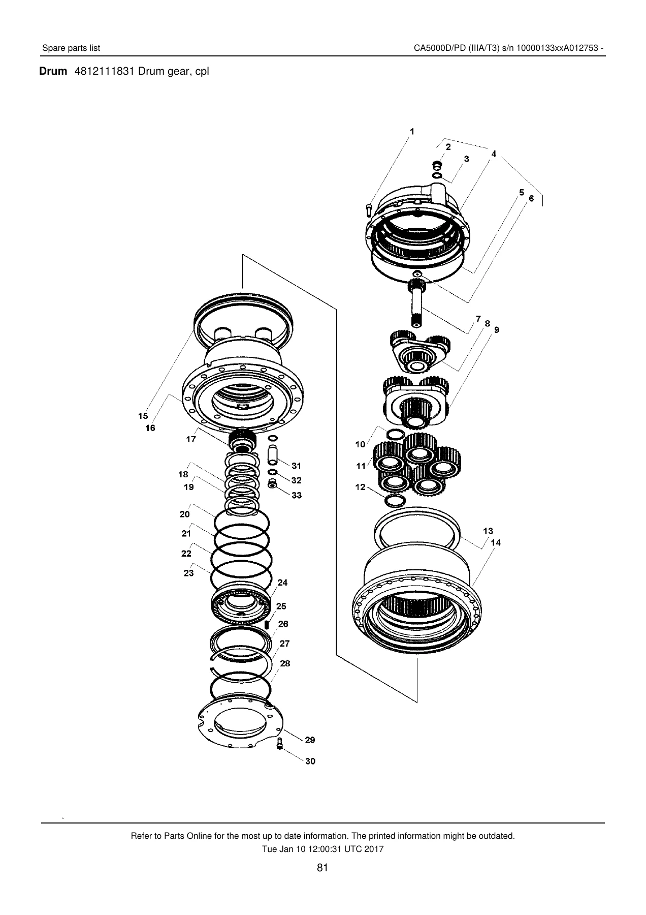 Dynapac CA5000D CA5000PD Vibratory Roller Spare Parts List Catalog 4812160193 - PDF - Image 3