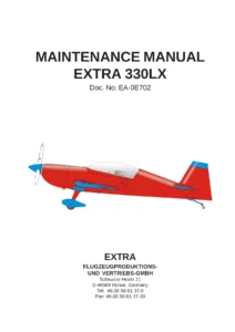 EXTRA 330LX Aircraft Maintenance Manual EA-0E702 - 2017 Revision 5 PDF