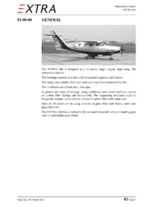 EXTRA 500 Maintenance Manual EA-0B702 - Complete Turboprop Aircraft Workshop Manual PDF