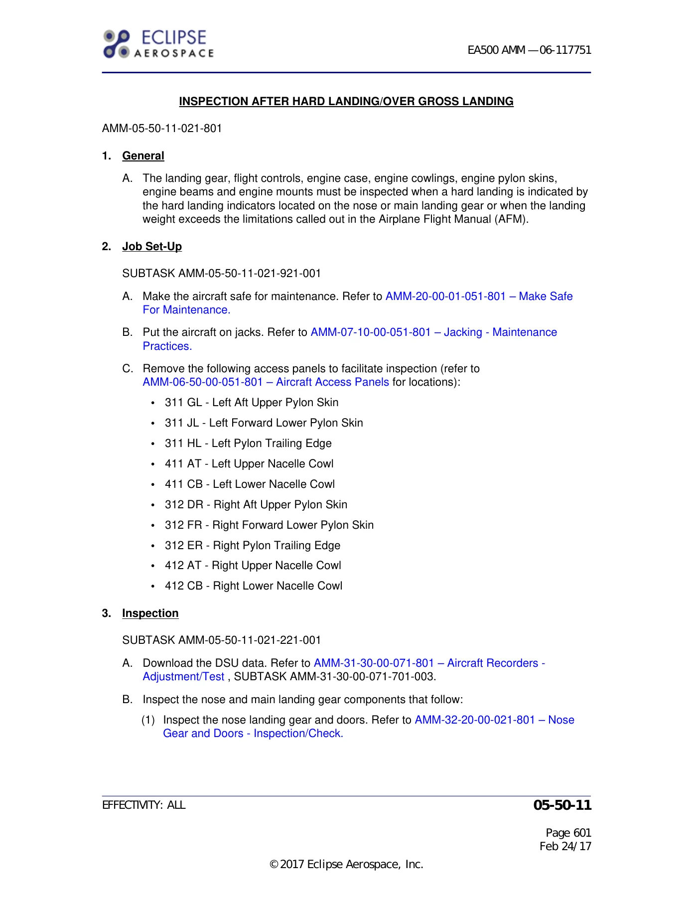 Eclipse EA500 Aircraft Maintenance Manual 06-117751 - Full PDF Service Guide - Image 3