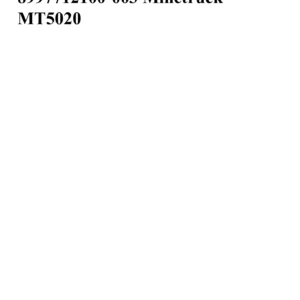 Epiroc Minetruck MT5020 Parts Catalogue 8997712100-003 PDF Parts Manual