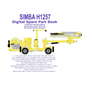 Epiroc Simba H1257 Drill Rig Spare Parts Catalog AVO05A133 - PDF Parts Book