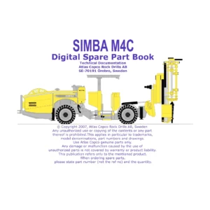 Epiroc Simba M4C Spare Parts Catalog 8991461200 Digital Parts Book