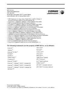 Evinrude E-TEC 40 50 60 75 90 HP Outboard Service Repair Manual PDF