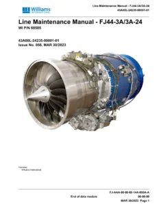 FJ44-3A/3A-24 Line Maintenance Manual PDF - Williams International Turbofan Engine Guide