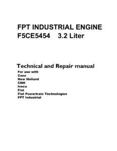 FPT F5CE5454 3.2 Liter F32 Series Diesel Engine Technical and Repair Manual