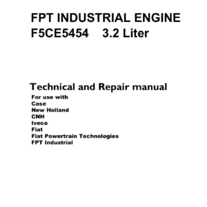 FPT F5CE5454 3.2 Liter F32 Series Diesel Engine Technical and Repair Manual