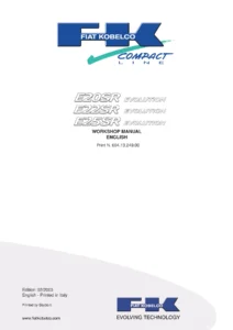Fiat Kobelco E20SR E22SR E25SR Evolution Excavator Workshop Manual