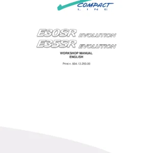 Fiat Kobelco E30SR E35SR Evolution Workshop Manual 604.13.250 English PDF