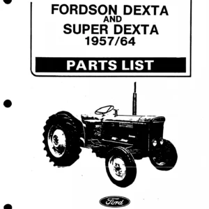 Fordson Dexta & Super Dexta 1957-1964 Parts List - Illustrated Ford Tractor Parts Catalog PDF