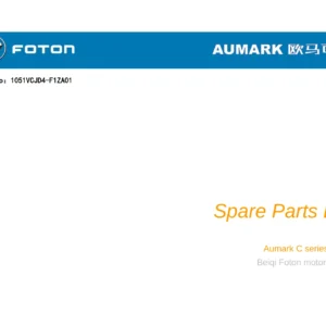 Foton Aumark C Series 1051VGJD4-F1ZA01 Spare Parts List PDF Catalogue