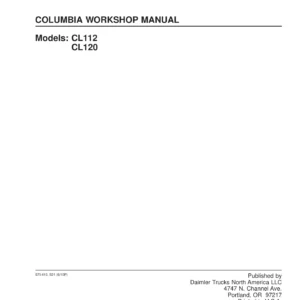 Freightliner Columbia CL112 CL120 Workshop Manual - STI-410 PDF