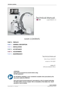 Fujifilm Visionary CS C-Arm Technical Manual PDF - Code 95 80 011_FJ Revised December 2021
