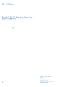 GE Healthcare Dash 2500 Patient Monitor Service Manual PDF