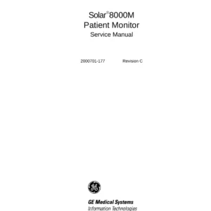 GE Solar 8000M Patient Monitor Service Manual – Rev C (2005) PDF Download