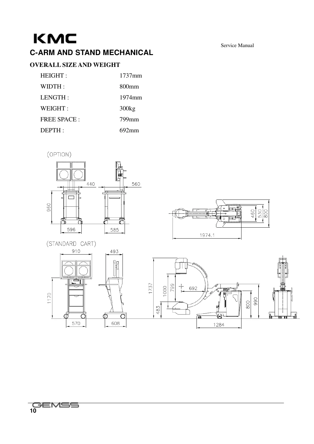 GEMSS KMC-950 C-Arm X-Ray System Service Manual - PDF Download - Image 2