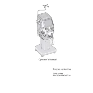 Gambro AK 98 Dialysis Machine Operator's Manual 2016 - Program 2.xx PDF Download