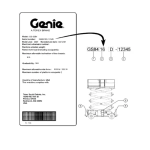 Genie GS-3384 GS-3390 GS-4390 GS-5390 Parts Manual 2024 Rev D2 PDF