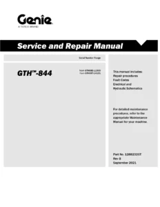 Genie GTH-844 Telehandler Service and Repair Manual - 1288232GT Rev B (PDF)