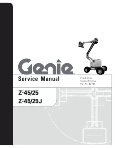Genie Z-45/25 & Z-45/25J Boom Lift Service Manual - Part No. 52709