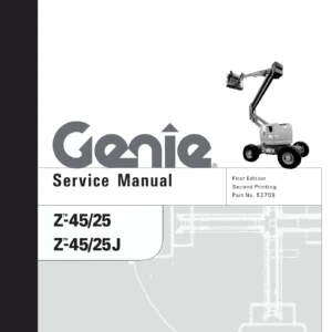 Genie Z-45/25 & Z-45/25J Boom Lift Service Manual - Part No. 52709