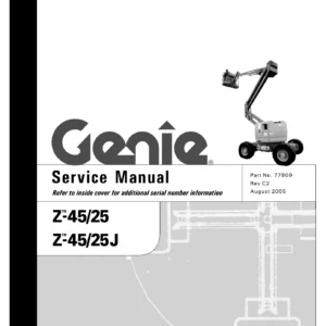 Genie Z-45/25 & Z-45/25J Boom Lift Service Manual - Part No. 77809
