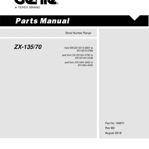 Genie ZX-135/70 Parts Manual 160571 Rev B2 August 2018 - Serial Number Edition PDF