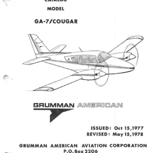 Grumman American GA-7 Cougar Illustrated Parts Catalog