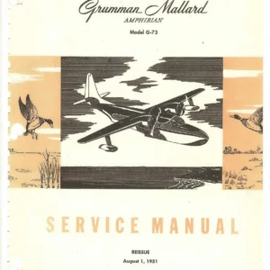 Grumman Mallard G-73 Amphibian Factory Service Manual - 1951 Edition PDF