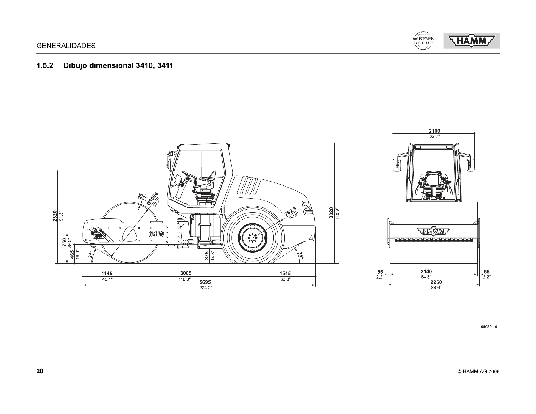 HAMM 3410, 3410 P, 3411, 3411 P β Manual de Instrucciones de Servicio con Instrucciones de Seguridad (Apisonadora Vibratoria) - Image 3