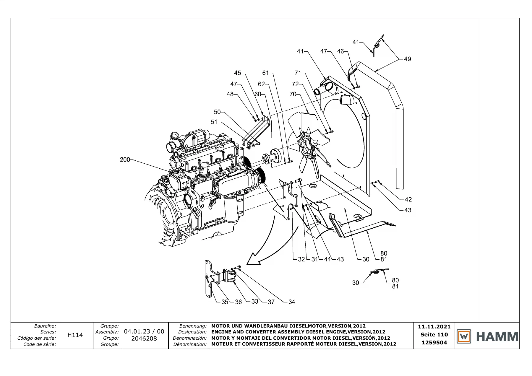 HAMM GRW 10 - 18 H114 2021 Spare Parts Catalogue PDF - 1259504 - Image 3