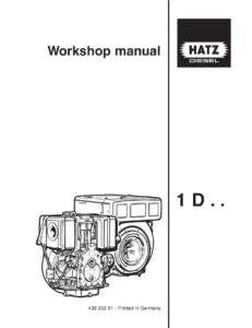 HATZ 1D30 1D40 1D50 1D60 1D80 1D90 Series Diesel Engine Workshop Manual