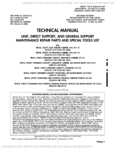 HMMWV M1113 M1114 M1151 M1152 M1165 Repair Parts and Special Tools List TM 9-2320-387-24P