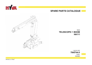 HYVA HA111 Telescopic 1 Boom Spare Parts Catalogue - Logbook 7845744.0