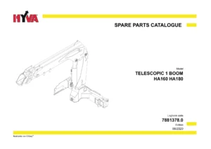 HYVA HA160 HA180 Telescopic 1 Boom Spare Parts Catalogue - 7881378.0 Edition 06/2020
