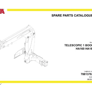 HYVA HA160 HA180 Telescopic 1 Boom Spare Parts Catalogue - 7881378.0 Edition 06/2020